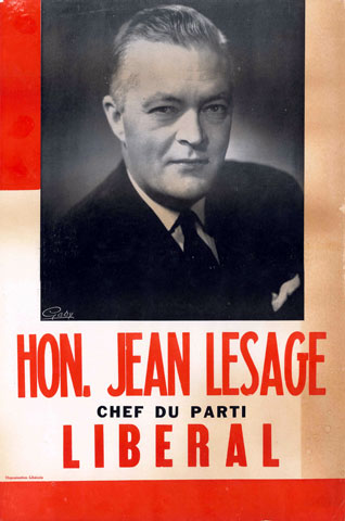 Affiche électorale de Jean Lesage pour les élections du 22 juin 1960