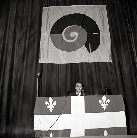 André D'Allemagne making a speech