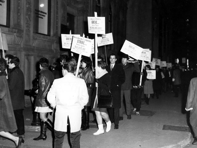Grève des employés de la Banque d'épargne de Montréal en 1967